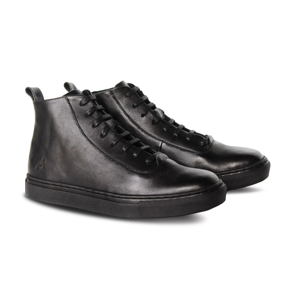 Oxvan Boots Full Black Oxford Sneakers Leather