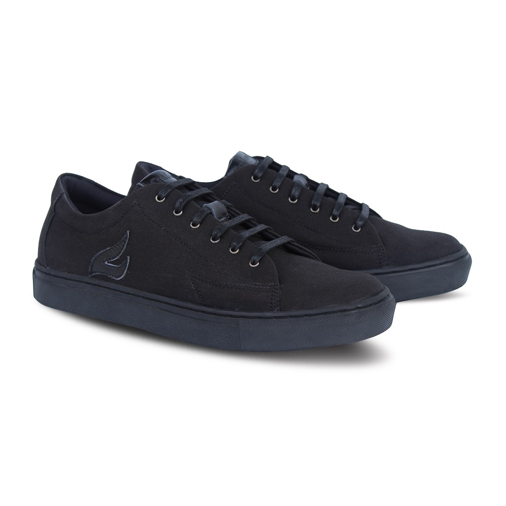 Crefow neacky canvas full black derby sneakers 2