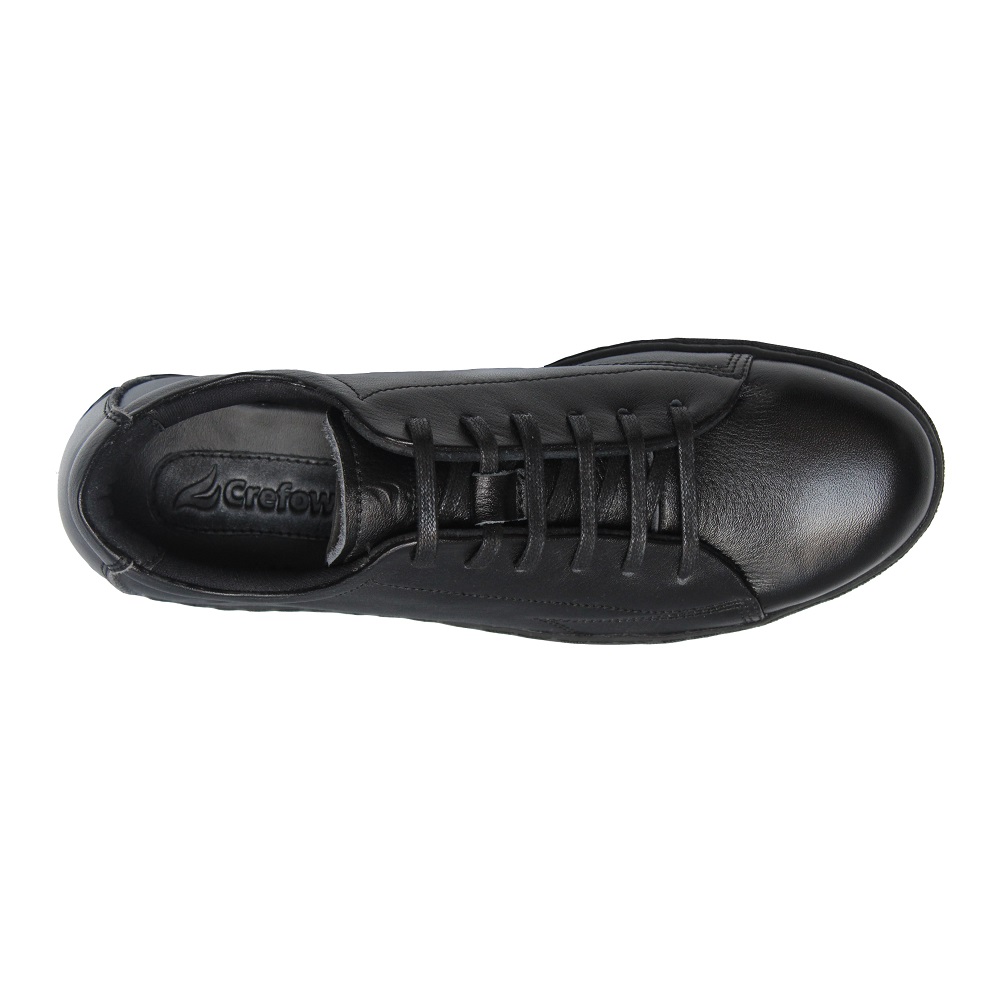 Crefow neacky low sole black derby sneakers leather atas