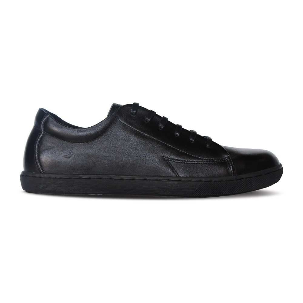 Crefow neacky low sole black derby sneakers leather samping