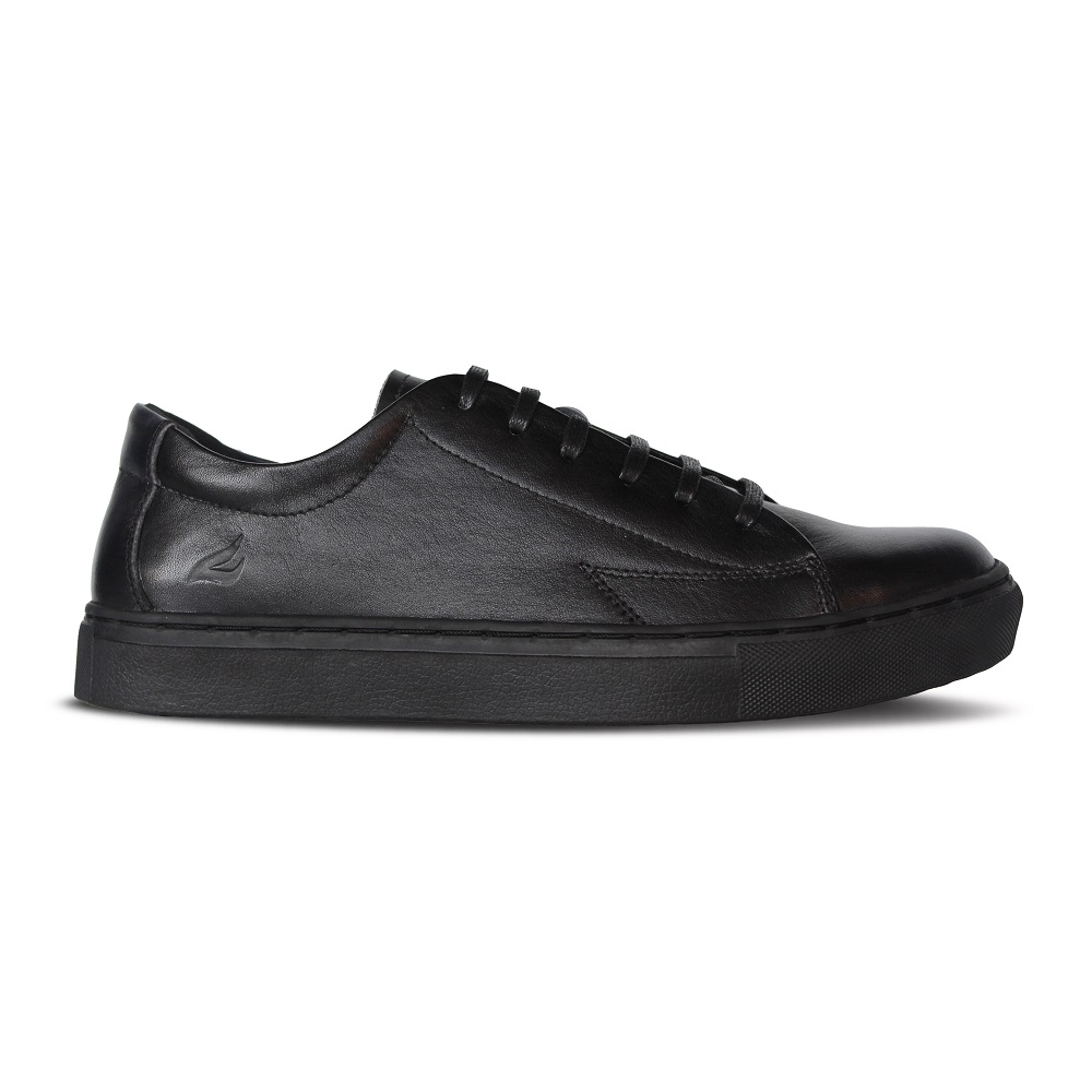 Crefow neacky black sneakers leather samping