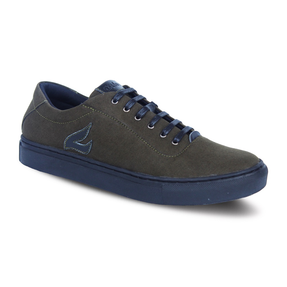 Crefow oxvan canvas army black oxford sneakers