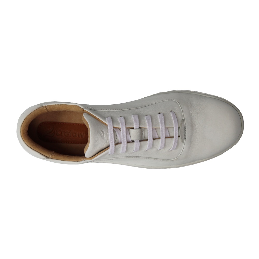 Crefow oxvan white low sole sneakers leather atas