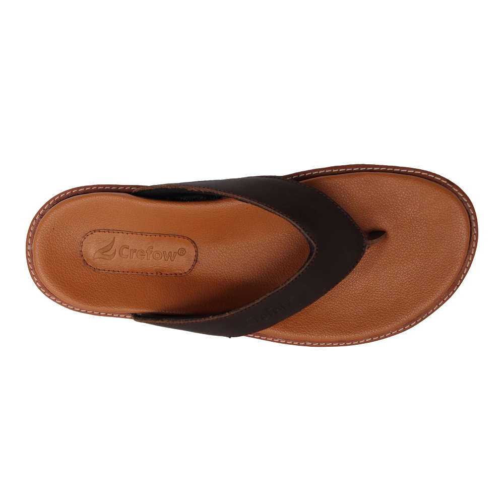 Crefow Feino HS Brown Tan Flip Flop Men Women Sandal atas