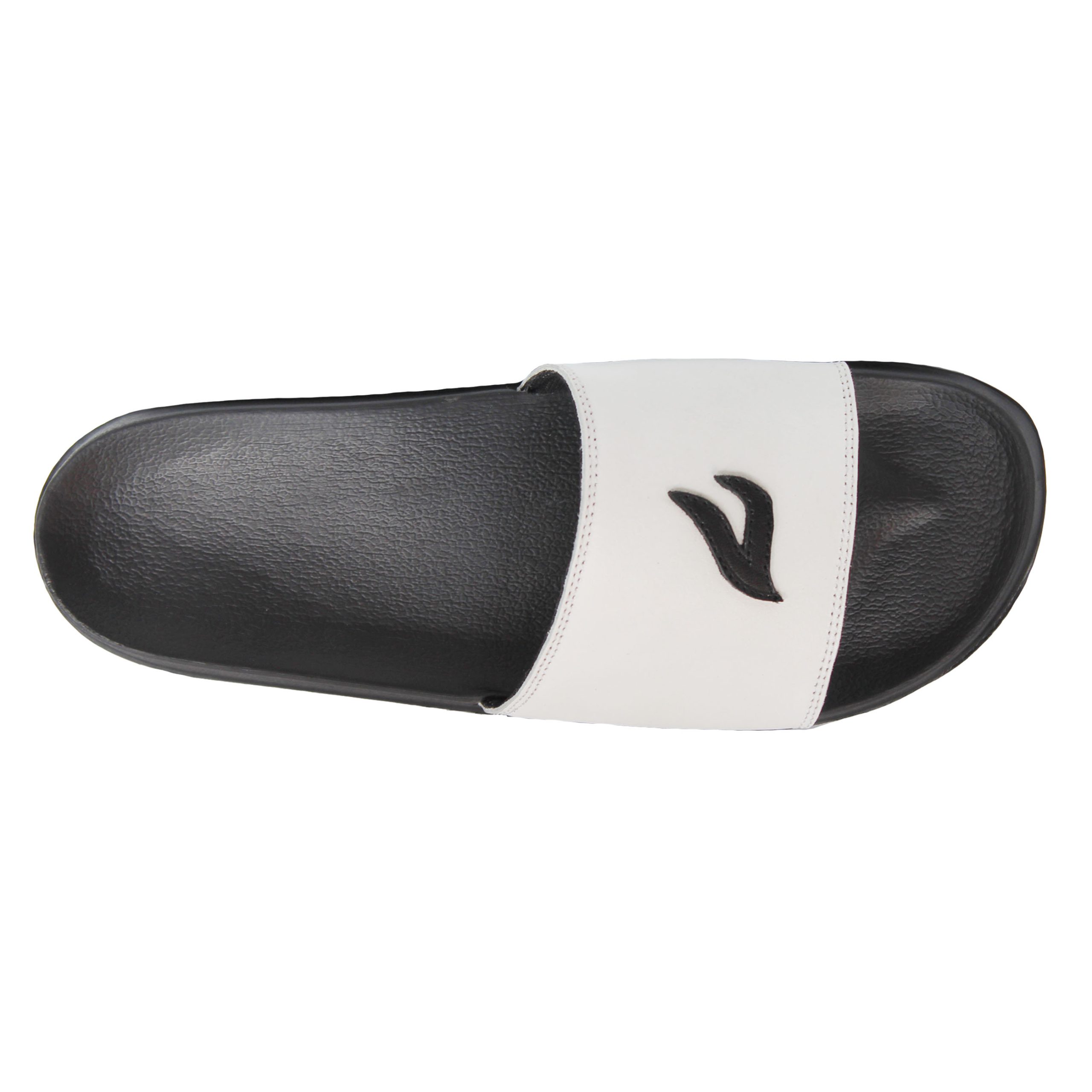 Sade White Black Men Slide Sandal