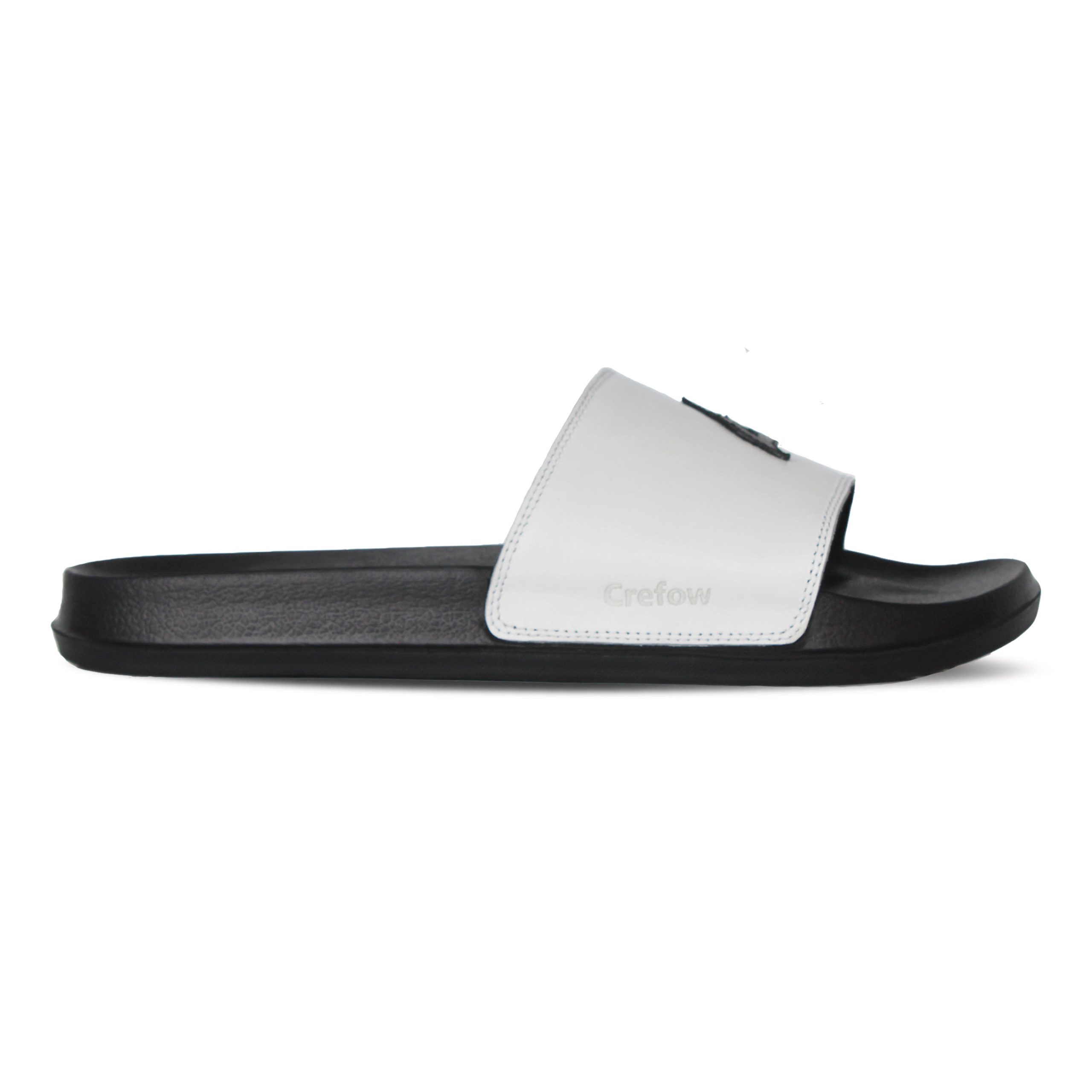 Sade White Black Men Slide Sandal