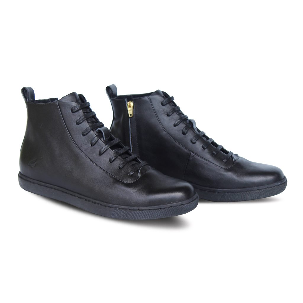 Oxvan LS Boots Zipper Black Oxford Sneakers Leather