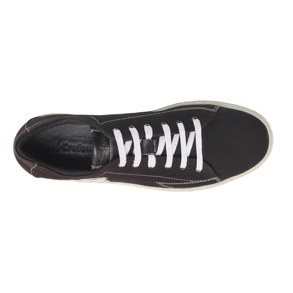 Crefow Neacky Black White Canvas Sneakers