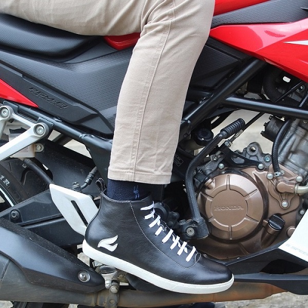 Oxvan Boots Black White Oxford Sneakers Leather