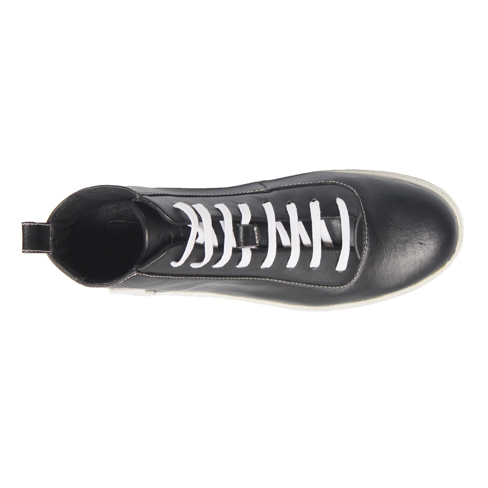 Oxvan Boots Black White Oxford Sneakers Leather