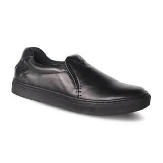 Micko Black Men Leather Slip On