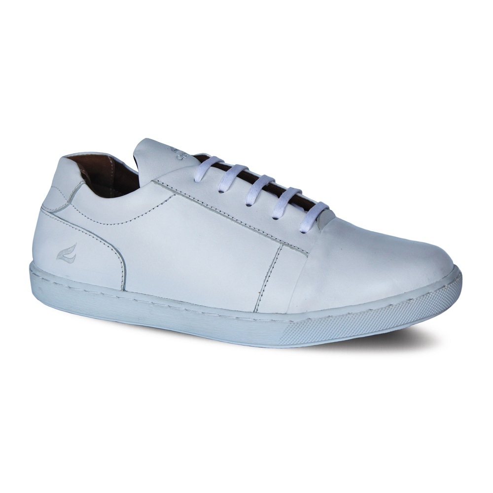 Vecko Zipper White Men Leather Sneakers