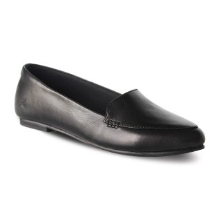 Shevany Black Women Leather Loafers