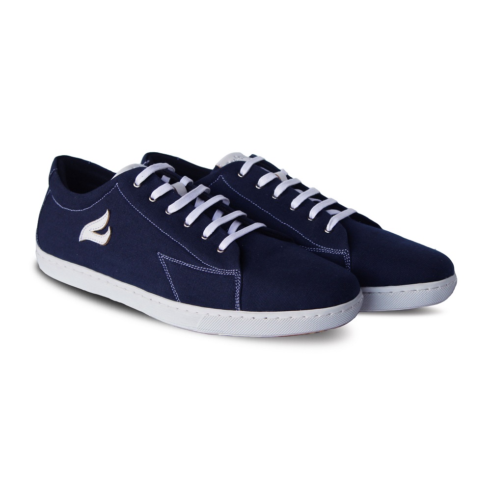 Crefow Neacky Navy White Canvas Sneakers