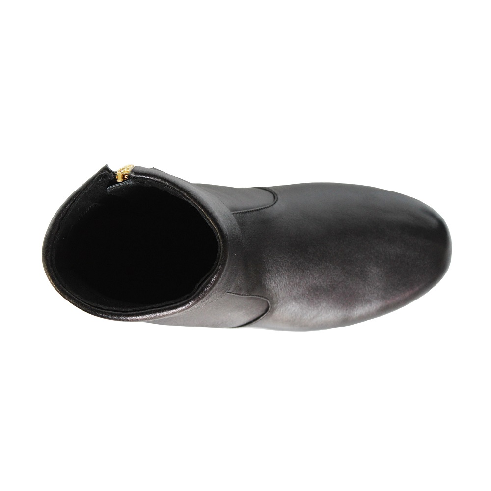 Carla Flat Black Women Leather Boots
