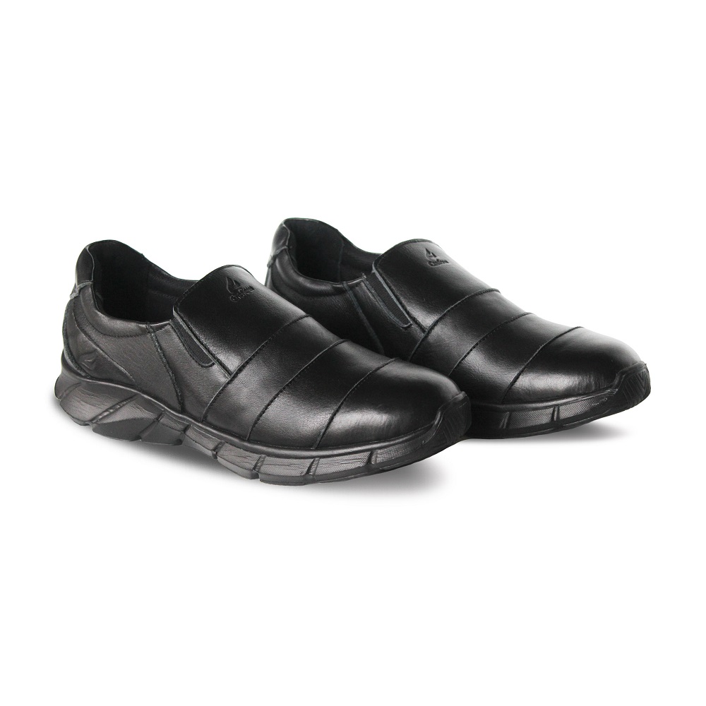 Natan SN Black Leather Slip On