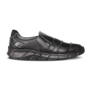 Natan SN Black Leather Slip On
