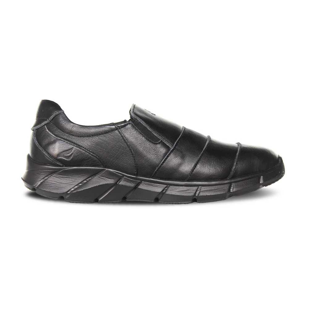Natan SN Black Leather Slip On