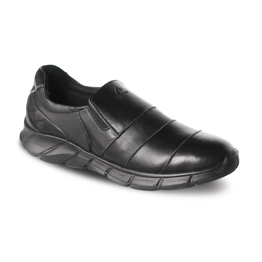 Natan SN Black Leather Slip On