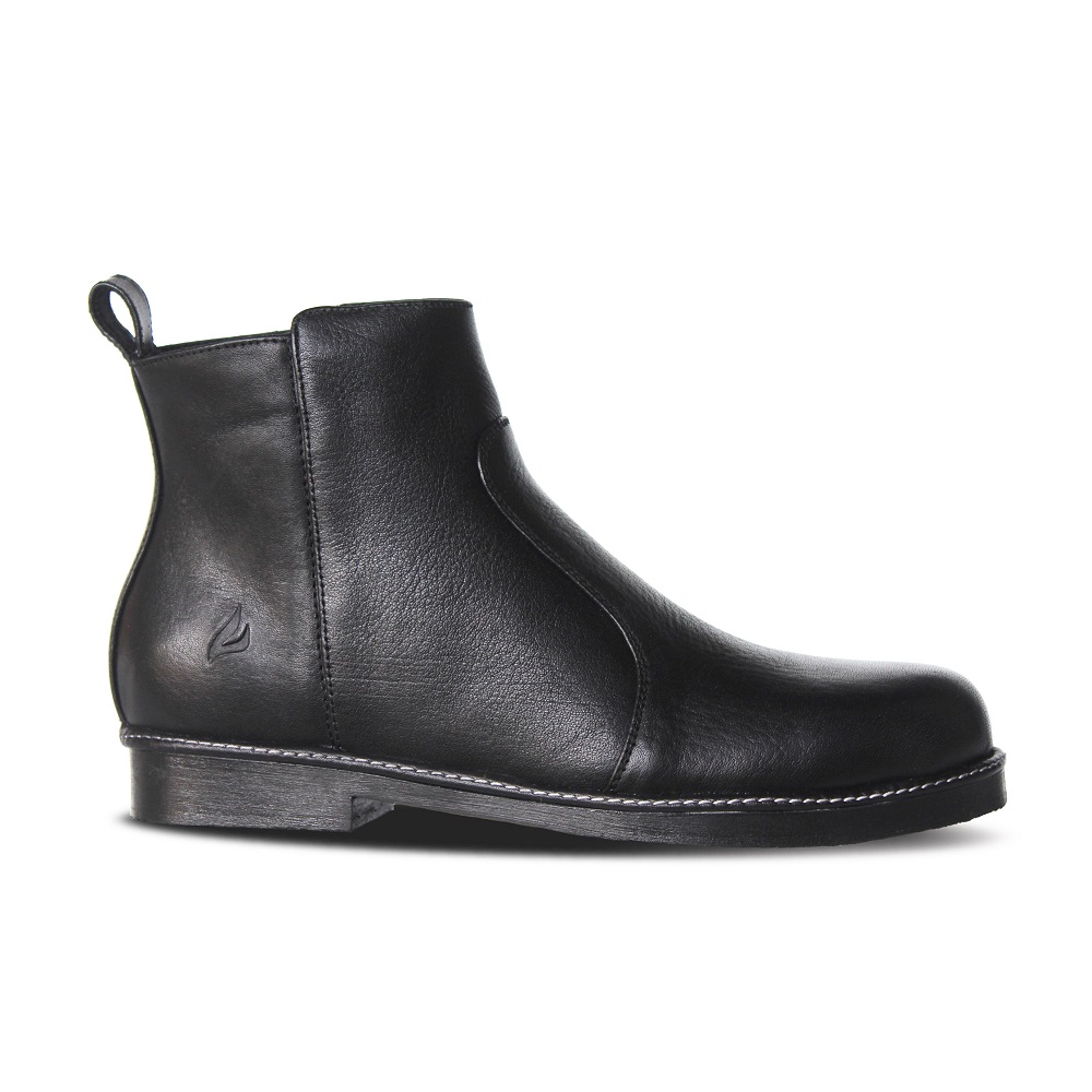 Vira Black Women Leather Boots
