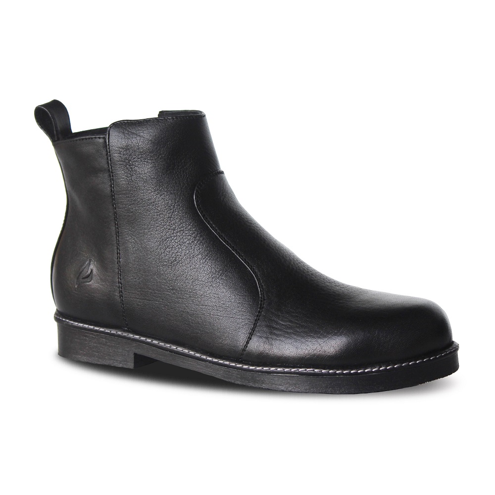 Vira Black Women Leather Boots