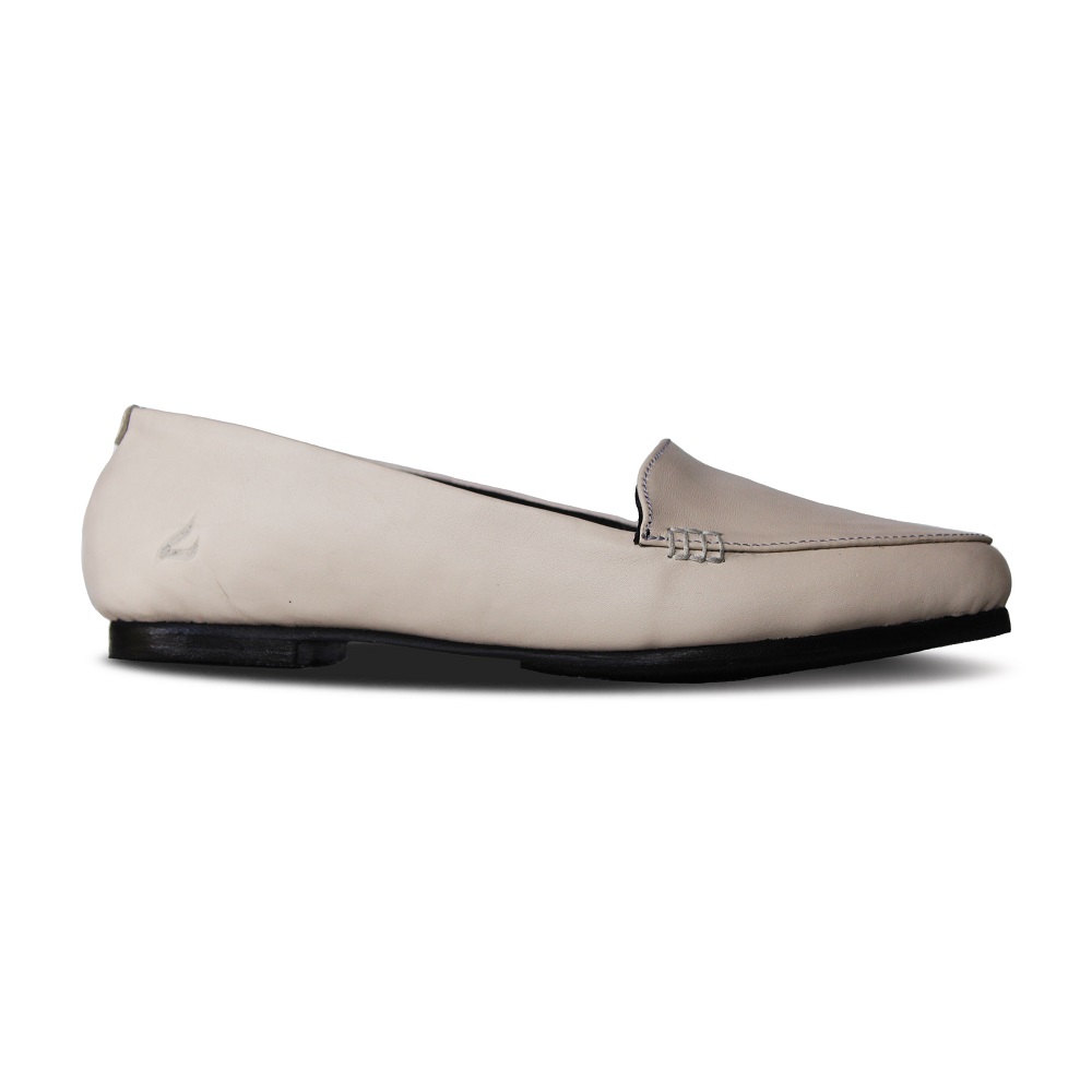 Shevany Broken White Women Leather Loafers