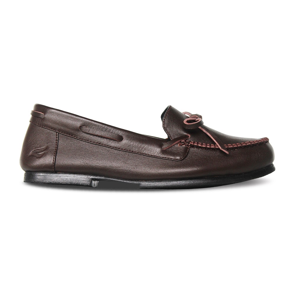Seina Brown Women Leather Loafers Shoes