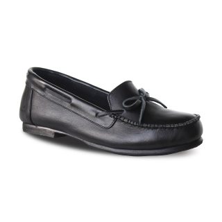 Seina Black Women Leather Loafers Shoes