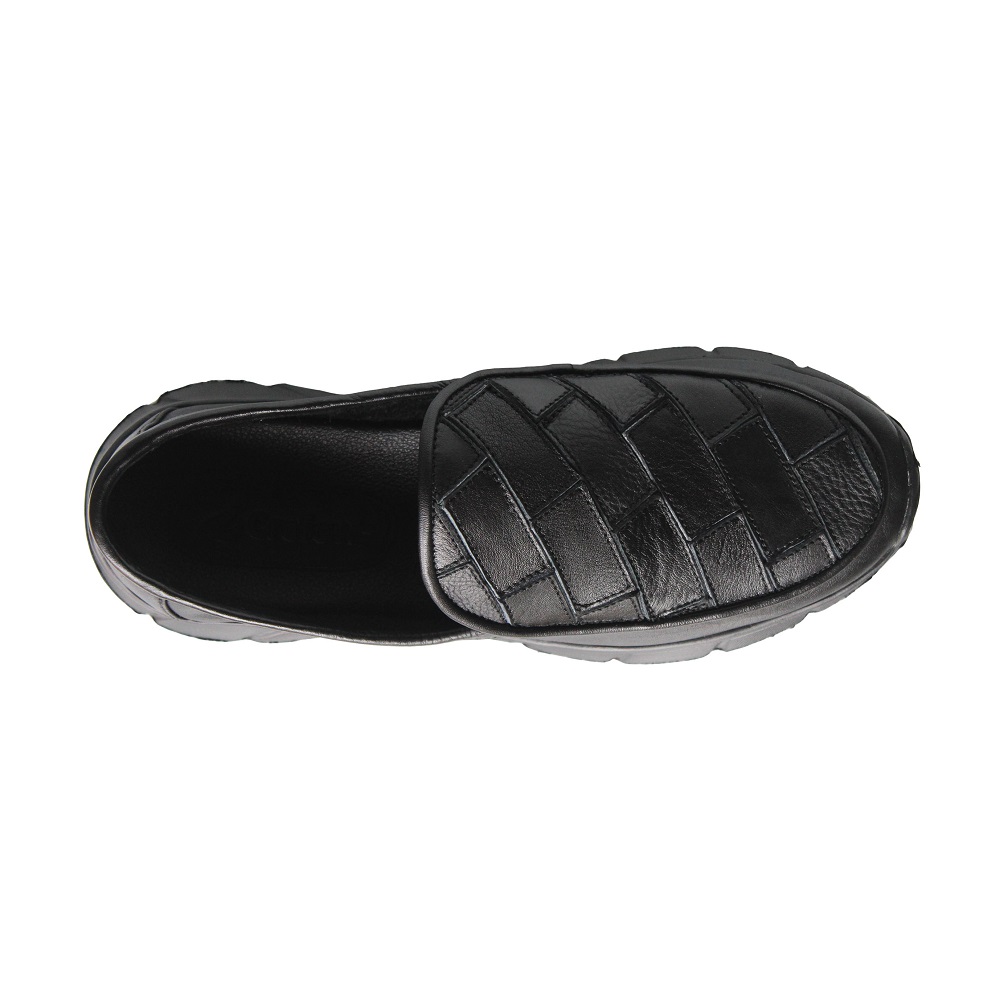 Arvano Black Leather Slip On